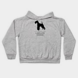 Lakeland Terrier Black Silhouette Kids Hoodie